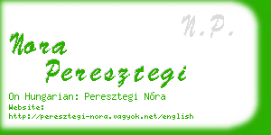 nora peresztegi business card